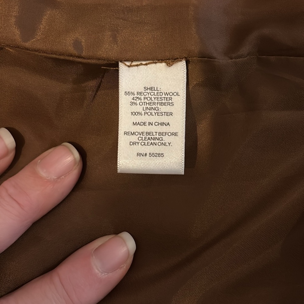 Men's Brown Double-Breasted Trench Coat - Picture 5 of 10